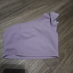 One-Shoulder Lavender Top